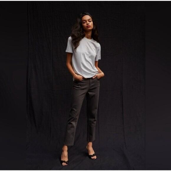 NWT PERFECT FOR SPRING THAKOON CLASSIC CROPPED JEANS BLACK SZ 4 MSRP $150 COTTON - Picture 1 of 8